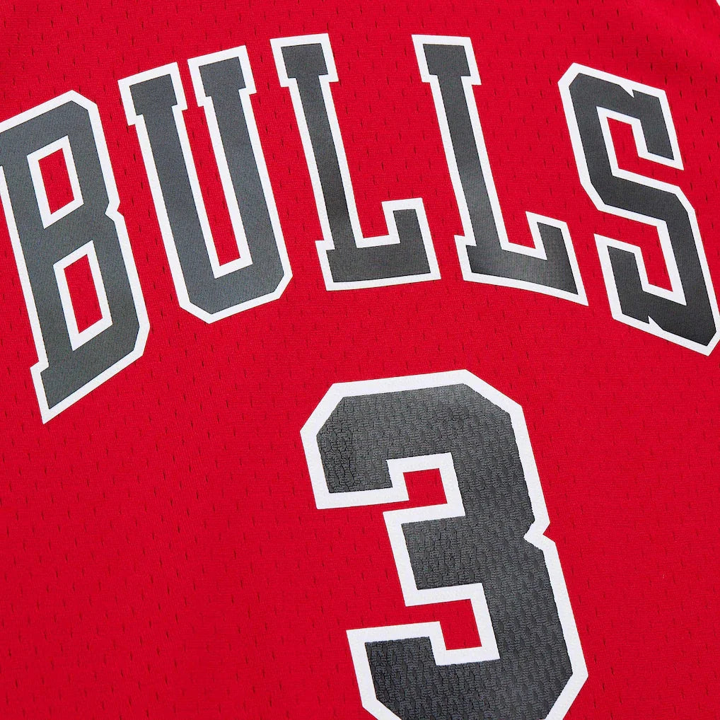 Men's Chicago Bulls Dwyane Wade Mitchell & Ness Red 2016/17 Hardwood Classics Swingman Jersey