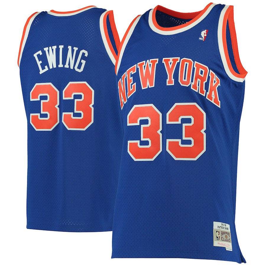 Patrick Ewing New York Knicks 1991/92 Hardwood Classics Jersey - Blue