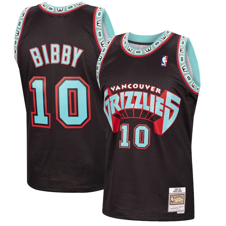 Mike Bibby Memphis Grizzlies Vancouver 1998/99 Hardwood Classics Jersey - Black