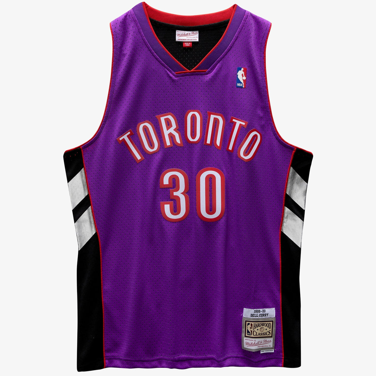 Dell Curry Toronto Raptors 1999-00 Purple Jersey Stitched