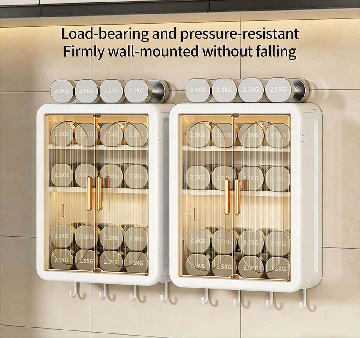 Selected Punch-Free Wall-Mounted Bathroom Storage Cabinet, Magnetic Dustproof Organizer, Shower Storage Box, Wall Hanging Organi