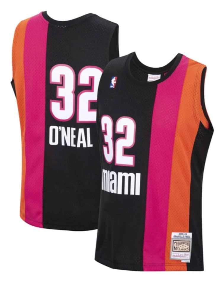 Men's Shaquille O'Neal Miami Heat Mitchell & Ness NBA 2005-06 Black Alternate Throwback Swingman Jersey