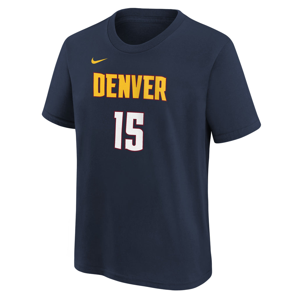 Youth Nike Nikola Jokic Denver Nuggets Navy Icon Name & Number T-Shirt