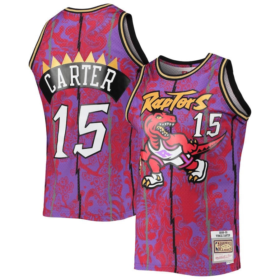 Vince Carter Toronto Raptors 1998/99 Hardwood Classics  Lunar New Year Jersey - Purple