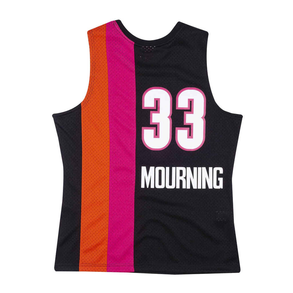 Men's Alonzo Mourning Miami Heat Mitchell & Ness NBA 2005-06 Black Alternate Throwback Swingman Jersey