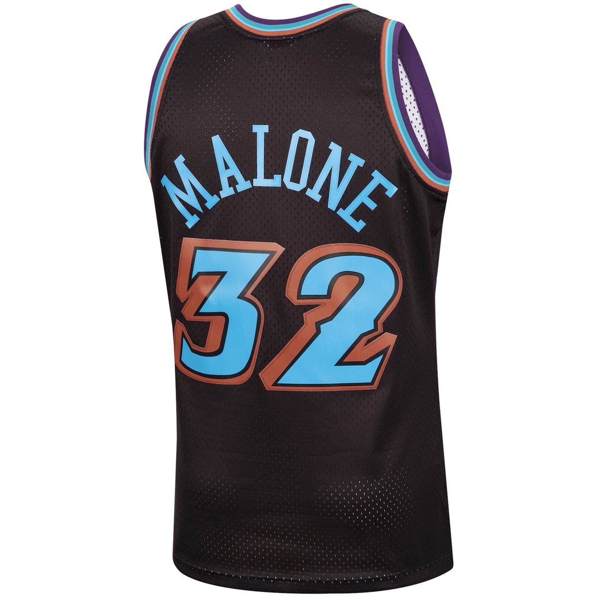 Men's Mitchell & Ness Karl Malone Black Utah Jazz 1996-97 Hardwood Classics Reload Swingman Jersey
