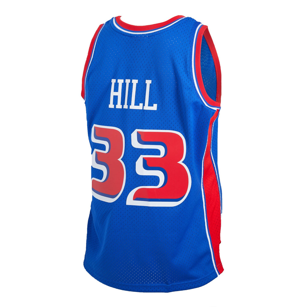 Men's Detroit Pistons Grant Hill Mitchell & Ness Blue 1998-99 Hardwood Classics Reload 2.0 Swingman Jersey