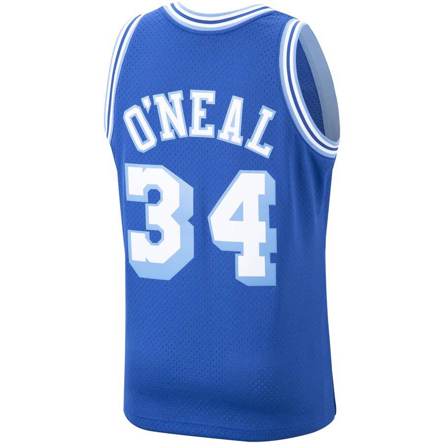 Men's Los Angeles Lakers Shaquille O'Neal Mitchell & Ness NBA Mens Hardwood Classic 1996-97 Swingman Blue Jersey