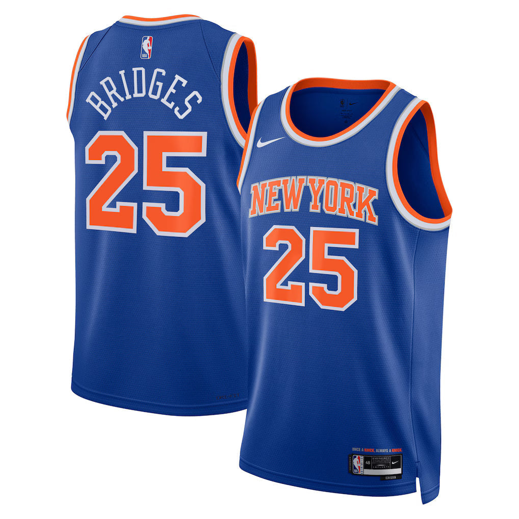 Mikal Bridges New York Knicks Unisex Swingman Jersey - Icon Edition - Blue