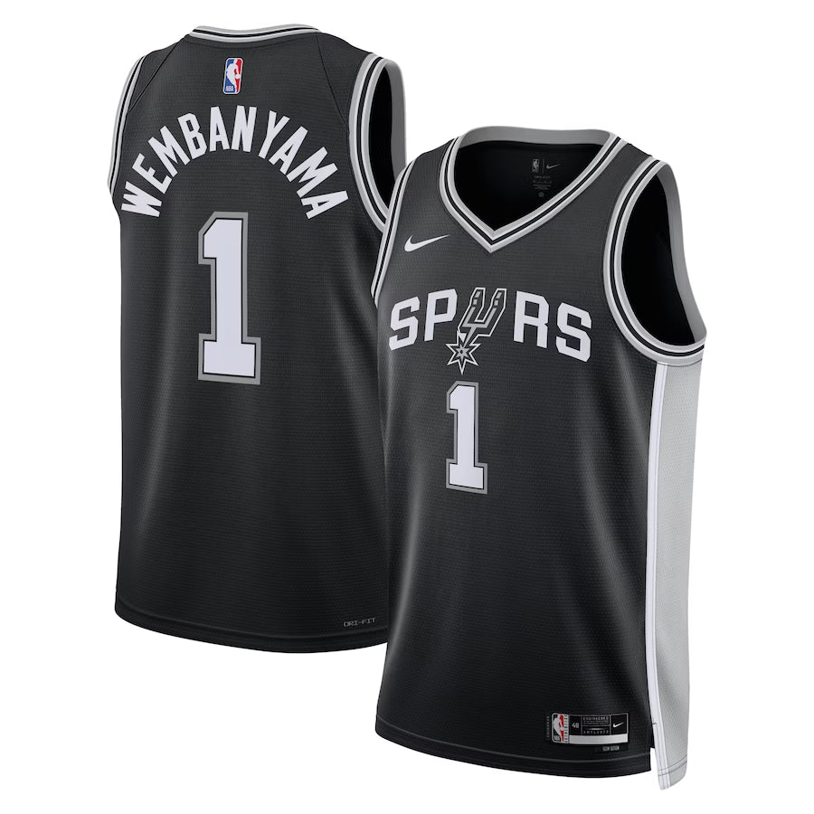 Victor Wembanyama San Antonio Spurs 2023 NBA Draft First Round Pick Jersey - Icon Edition - Black